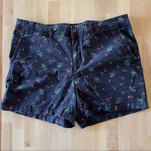 Banana Republic Dark Blue Cherry 🍒 Chino Shorts Sz 16